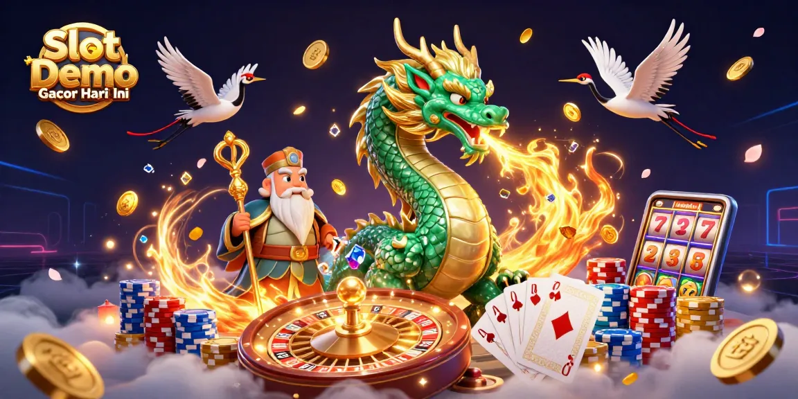 Celebrate winning with Slot Demo Gacor Hari Ini in an energetic casino scene filled with luck and excitement.