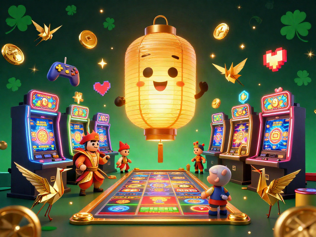 S8 casino scene showcasing a glowing lantern spirit and game elements, attracting players in 2026.