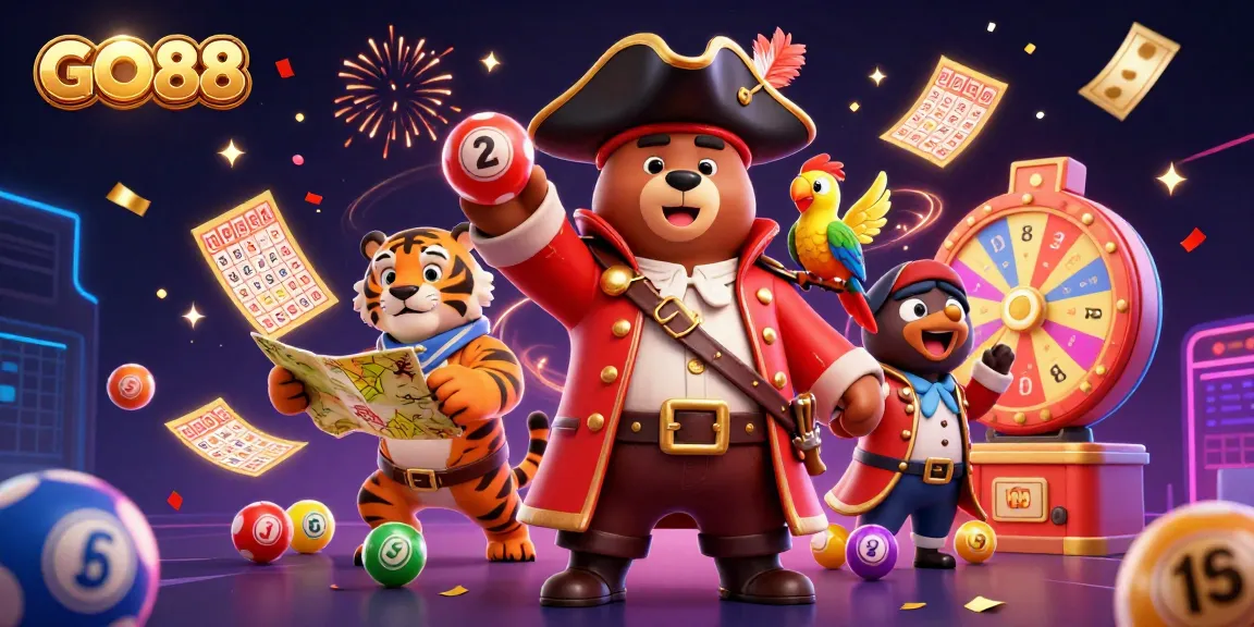 Get ready to win big at GO88 with our thrilling lottery celebration featuring colorful balls and golden rewards.